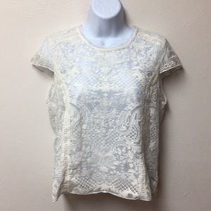 Dolce Vida sheer cream blouse